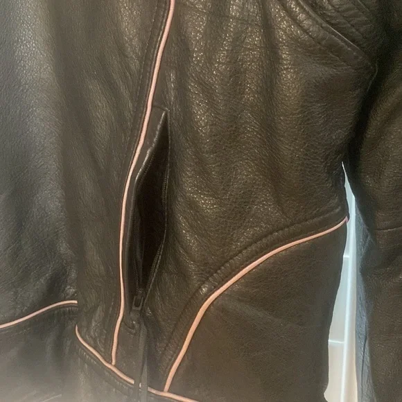 Women’s Harley Davidson Leather Jacket Pink Rose, petite Small EUC​​​​​​​​ - Picture 4 of 10